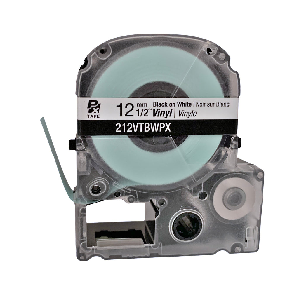 Epson 212VTBWPX 1/2" White Vinyl Label PX Tape