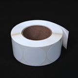 NMS Inkjet Labels, BOPP, Gloss, Die Cut, White, 2.25" Circle, 3" Core, 6" OD