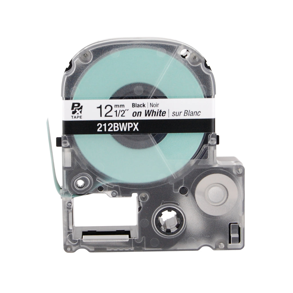 Epson 212BWPX 1/2" White Glossy Polyester Label PX Tape Canada