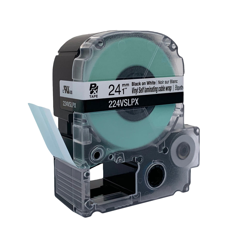 Epson 224VSLPX 1" White with Clear Glossy Self Lamination Label PX Tape Canada