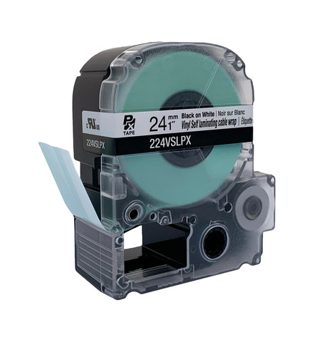 Epson 224VSLPX 1" White with Clear Glossy Self Lamination Label PX Tape Canada