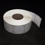 NMS Inkjet Labels, Paper, Matte, Die Cut, White, Circle, 2.7", 3" Core, 8" OD