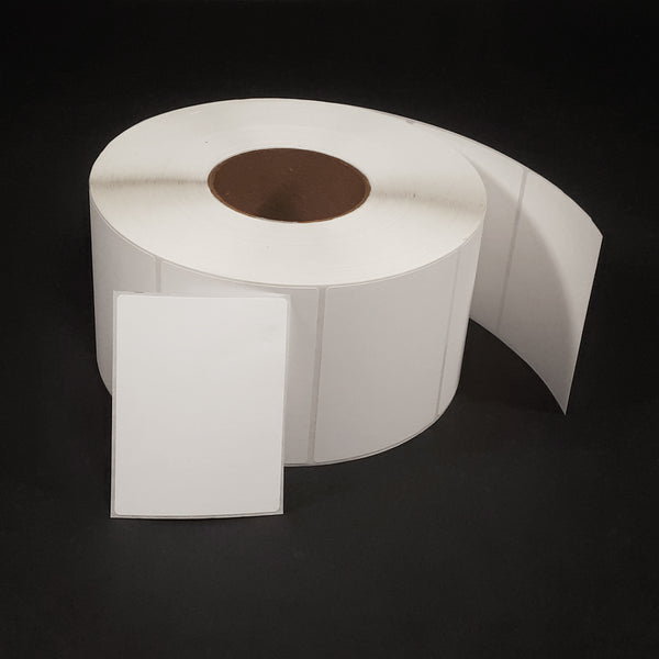 NMS Inkjet Labels, Paper, Matte, Die Cut, White, 4x3, 3" Core, 8" OD