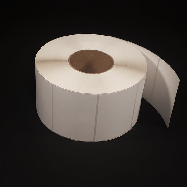 NMS Inkjet Labels, Paper, Matte, Die Cut, White, 4x3, 3" Core, 8" OD