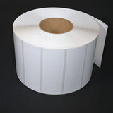 NMS Inkjet Labels, Paper, Gloss, Die Cut, White, 5x1.8", 3" Core, 8" OD