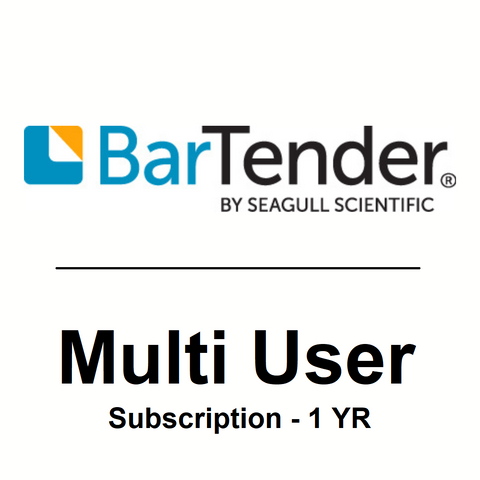 NMS Seagull Scientific BarTender® Software Professional Edition, 2 Printers, Multi Users, Subscription - 1 Year