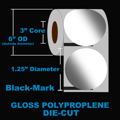 DC labels 3&quot;core 6&quot;OD Under 2wide under 2long GS