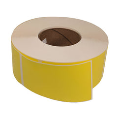 NMS Thermal Transfer, Matte, Polyolefin, Yellow, 2 Part with Score